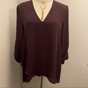 Karen Kane Deep Purple Blouse